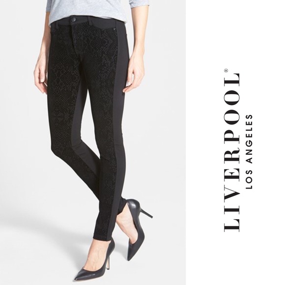 Liverpool Jeans Flocked Snake Madonna 